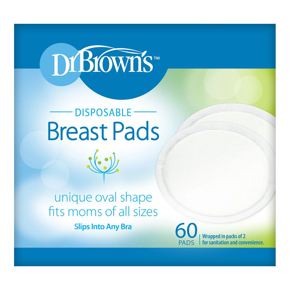 Dr.Brown's Əmzirən Analar üçün Tək İstifadəlik Döş Pedləri S4021H Pkg F Disposable Breast Pads 60 pack