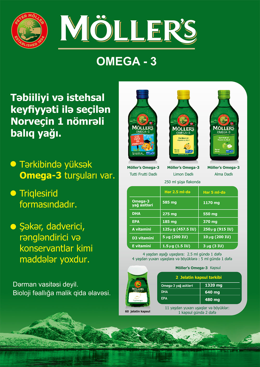 Multivitamin Möller's Omega 3 Balıq Yağı Tutti-Frutti Dadı ilə 250ml mollers broshur 02
